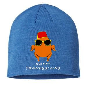 Happy Thanksgiving Friends Turkey Sustainable Beanie