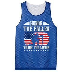 Honor The Fallen Gift Thank The Living Gift Memorial Day Gift Mesh Reversible Basketball Jersey Tank