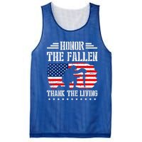 Honor The Fallen Gift Thank The Living Gift Memorial Day Gift Mesh Reversible Basketball Jersey Tank