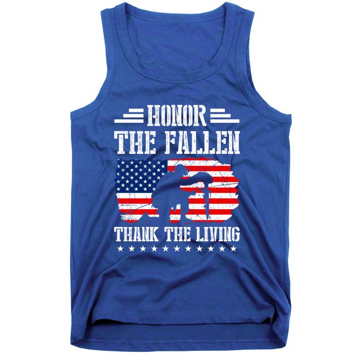 Honor The Fallen Gift Thank The Living Gift Memorial Day Gift Tank Top