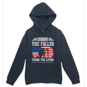 Honor The Fallen Gift Thank The Living Gift Memorial Day Gift Urban Pullover Hoodie