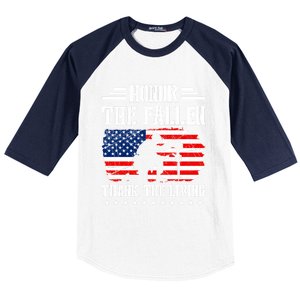 Honor The Fallen Gift Thank The Living Gift Memorial Day Gift Baseball Sleeve Shirt