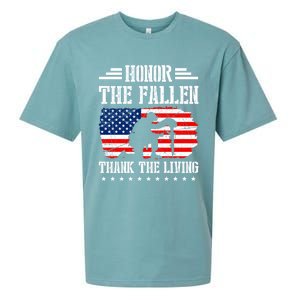 Honor The Fallen Gift Thank The Living Gift Memorial Day Gift Sueded Cloud Jersey T-Shirt