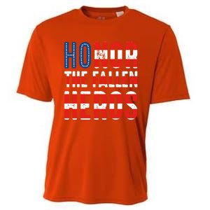 Honor The Fallen Heros Gift Usa American Flag Gift Veterans Day Gift Cooling Performance Crew T-Shirt