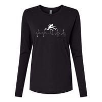 Hurdles Track Field Art For Women Jumper Track Coach Womens Cotton Relaxed Long Sleeve T-Shirt