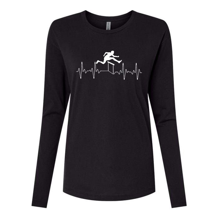 Hurdles Track Field Art For Women Jumper Track Coach Womens Cotton Relaxed Long Sleeve T-Shirt