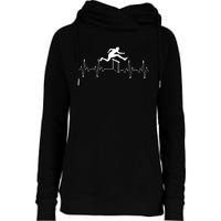 Hurdles Track Field Art For Women Jumper Track Coach Womens Funnel Neck Pullover Hood