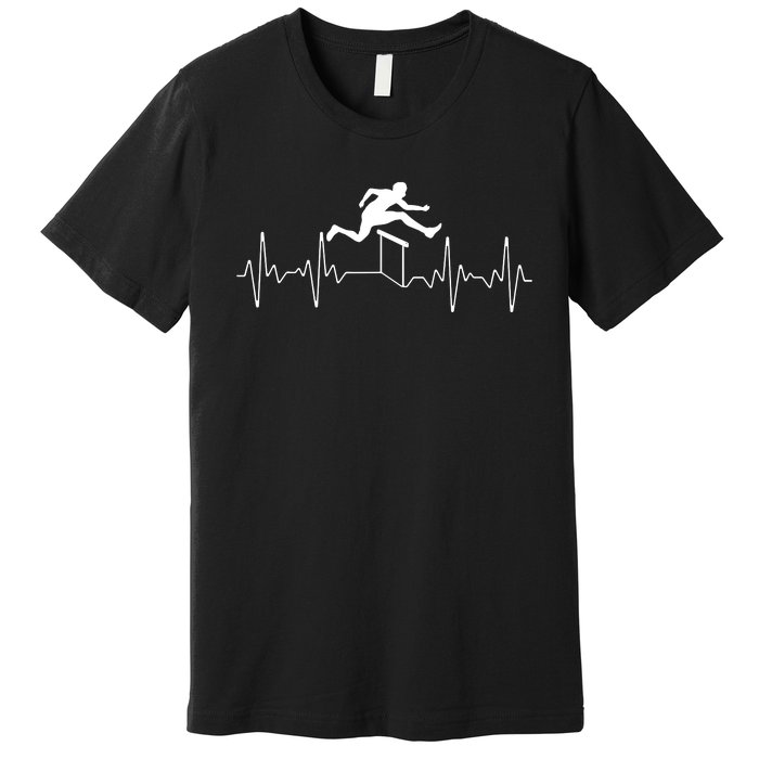 Hurdles Track Field Art For Women Jumper Track Coach Premium T-Shirt