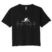 Hurdles Track Field Art For Women Jumper Track Coach Women's Crop Top Tee