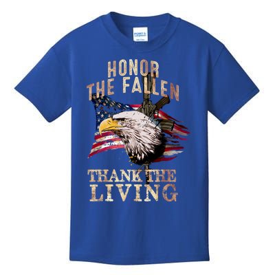 Honor The Fallen Gift Thank The Living Gift Memorial Day Gift Kids T-Shirt