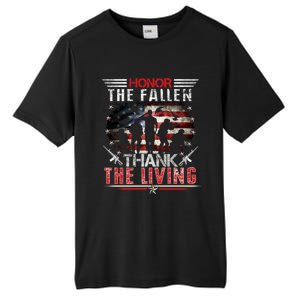 Honor The Fallen Veteran Themed Military Support Memorial Gift Tall Fusion ChromaSoft Performance T-Shirt