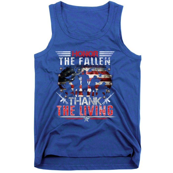 Honor The Fallen Veteran Themed Military Support Memorial Gift Tank Top