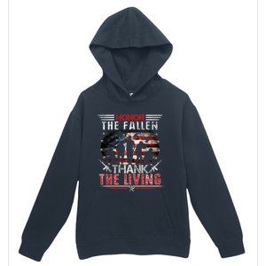 Honor The Fallen Veteran Themed Military Support Memorial Gift Urban Pullover Hoodie