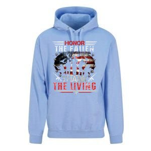 Honor The Fallen Veteran Themed Military Support Memorial Gift Unisex Surf Hoodie