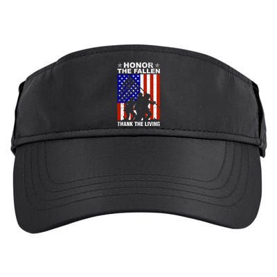 Honor The Fallen Thank The Living Memorial Day Veteran Funny Gift Meaningful Gif Adult Drive Performance Visor