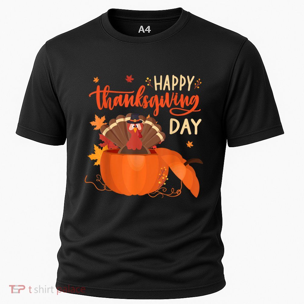 Happy Thanksgiving Funny Turkey Pumpkin Autumn Fall Season Performance Shirt