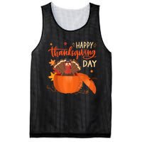 Happy Thanksgiving Funny Turkey Pumpkin Autumn Fall Season Mesh Reversible Basketball Jersey Tank