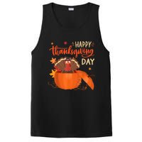 Happy Thanksgiving Funny Turkey Pumpkin Autumn Fall Season PosiCharge Competitor Tank