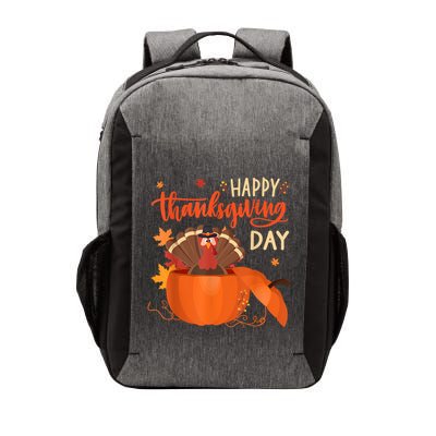 Happy Thanksgiving Funny Turkey Pumpkin Autumn Fall Season Vector Backpack