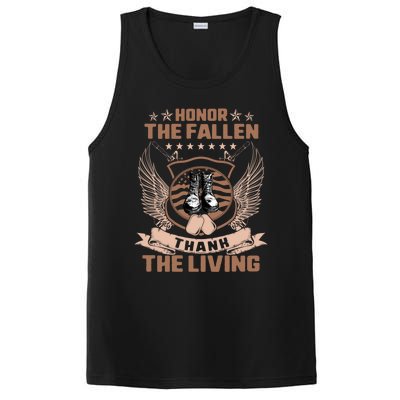 Honor The Fallen Thank Living Memorial Day Military May 25th Cool Gift PosiCharge Competitor Tank