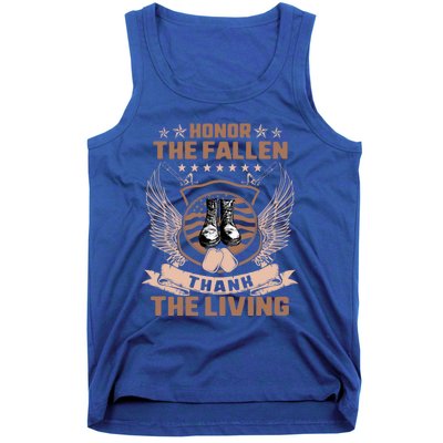 Honor The Fallen Thank Living Memorial Day Military May 25th Cool Gift Tank Top