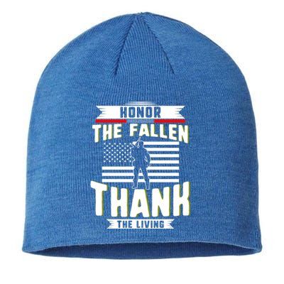 Honor The Fallen Thank Living Memorial Day Military May 25th Cool Gift Sustainable Beanie