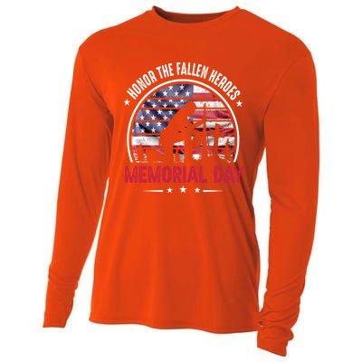 Honor The Fallen Heroes Memorial Day Cool Gift Cooling Performance Long Sleeve Crew