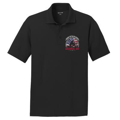 Honor The Fallen Heroes Memorial Day Cool Gift PosiCharge RacerMesh Polo