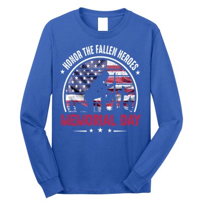 Honor The Fallen Heroes Memorial Day Cool Gift Long Sleeve Shirt