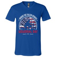 Honor The Fallen Heroes Memorial Day Cool Gift V-Neck T-Shirt