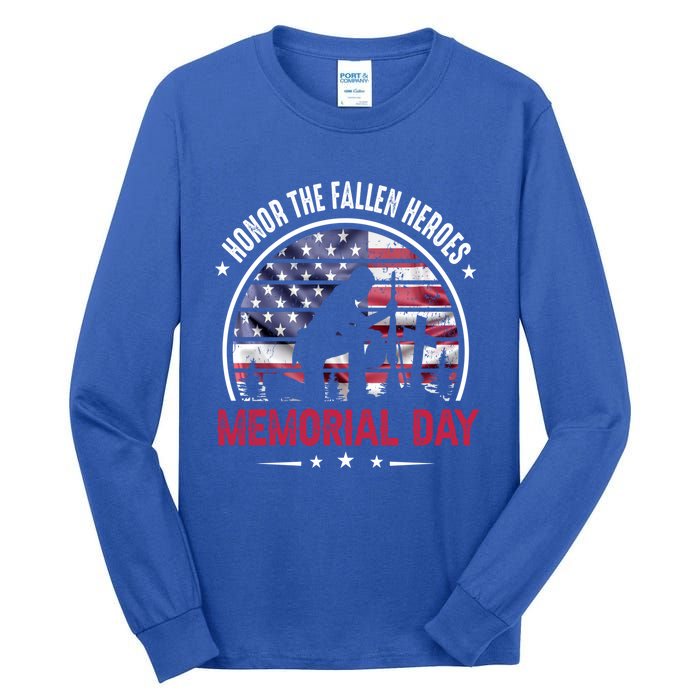 Honor The Fallen Heroes Memorial Day Cool Gift Tall Long Sleeve T-Shirt