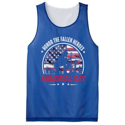 Honor The Fallen Heroes Memorial Day Cool Gift Mesh Reversible Basketball Jersey Tank