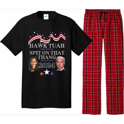 Hawk Tauh Funny Election 2024 Spit On That Thang Biden Pajama Set