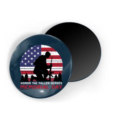 Honor The Fallen Heroes Memorial Day US Flag Magnet