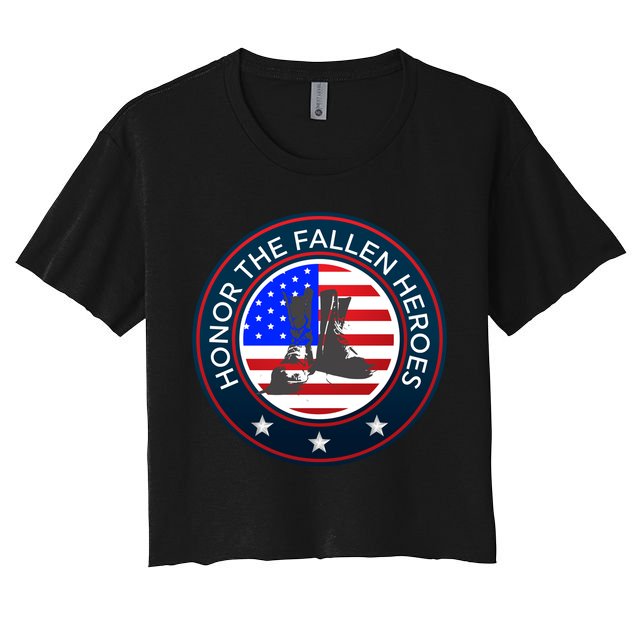 Honor The Fallen Heroes Gift Meaningful Gift Patriotic American Sweater Crop Top