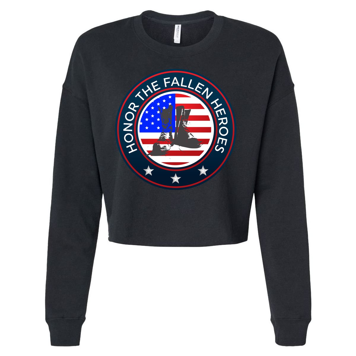 Honor The Fallen Heroes Gift Meaningful Gift Patriotic American Sweater Cropped Pullover Crew