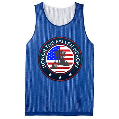 Honor The Fallen Heroes Gift Meaningful Gift Patriotic American Sweater Mesh Reversible Basketball Jersey Tank