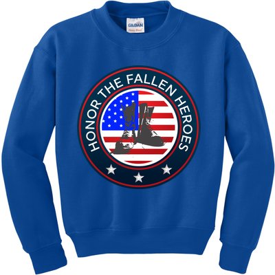 Honor The Fallen Heroes Gift Meaningful Gift Patriotic American Sweater Kids Sweatshirt