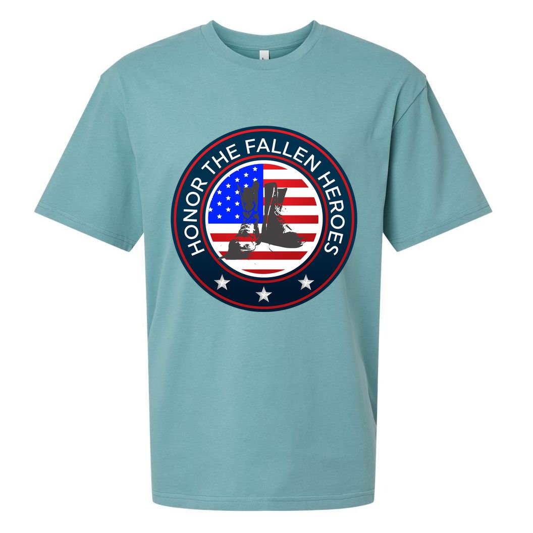 Honor The Fallen Heroes Gift Meaningful Gift Patriotic American Sweater Sueded Cloud Jersey T-Shirt