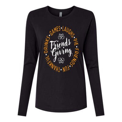 Happy Thanksgiving Friendsgiving Day Thankful Turkey Games Womens Cotton Relaxed Long Sleeve T-Shirt