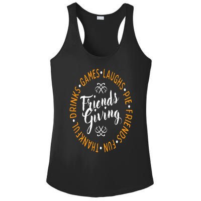 Happy Thanksgiving Friendsgiving Day Thankful Turkey Games Ladies PosiCharge Competitor Racerback Tank