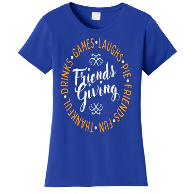 Happy Thanksgiving Friendsgiving Day Thankful Turkey Games Women's T-Shirt