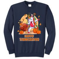 Happy Thanksgiving For Girl Unicorn Dabbing Shirt Hat Turkey Sweatshirt