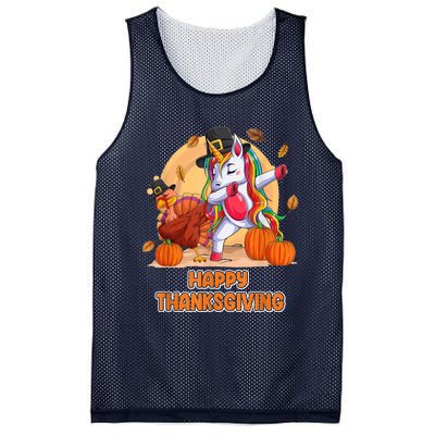 Happy Thanksgiving For Girl Unicorn Dabbing Shirt Hat Turkey Mesh Reversible Basketball Jersey Tank