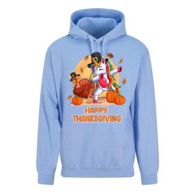 Happy Thanksgiving For Girl Unicorn Dabbing Shirt Hat Turkey Unisex Surf Hoodie