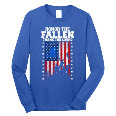 Honor The Fallen Thank The Living Memorial Day Cool Gift Long Sleeve Shirt