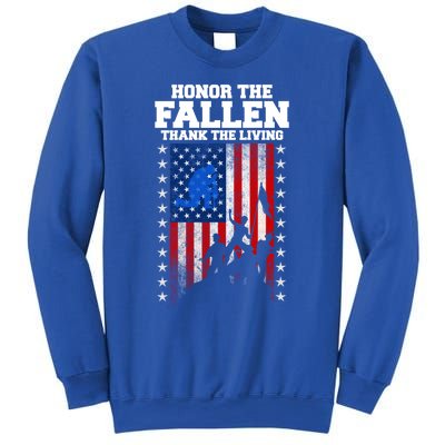 Honor The Fallen Thank The Living Memorial Day Cool Gift Sweatshirt