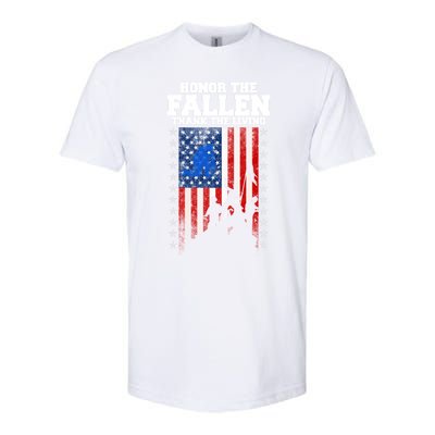 Honor The Fallen Thank The Living Memorial Day Cool Gift Softstyle CVC T-Shirt