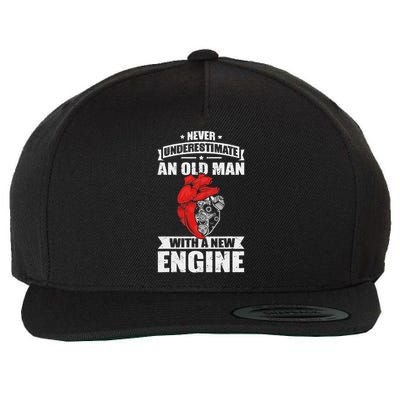 Heart Transplantation Funny And Old Man Heart Operation Wool Snapback Cap