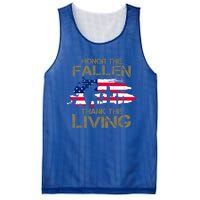 Honor The Fallen Thank The Living Memorial Day Veteran Funny Gift Cool Gift Mesh Reversible Basketball Jersey Tank